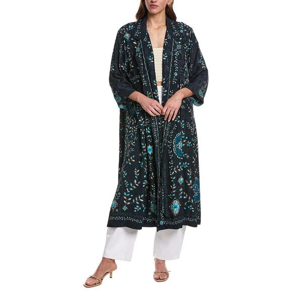 AGUA BY AGUA BENDITA Jackets & Blazers - Agua By Agua Bendita Womens  Oceano Relicario Kaftan, Black